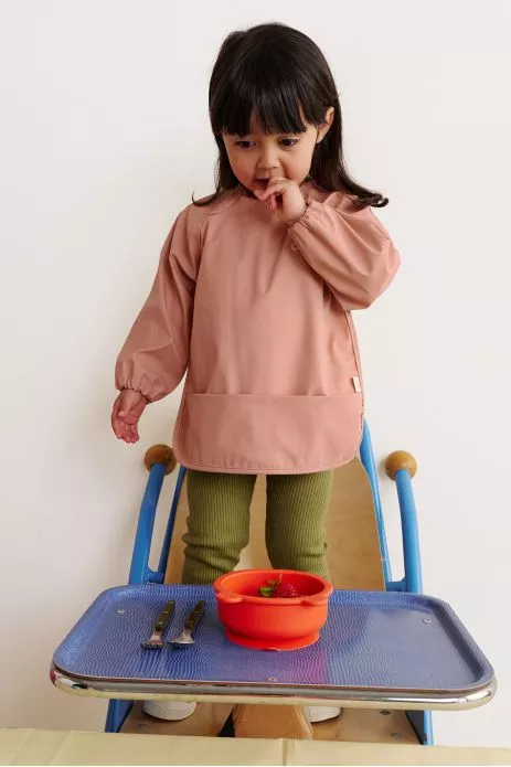 bavoir enduit à manches pour bébé personnalisable