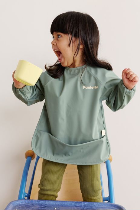 customizable coated sleeved bib for baby