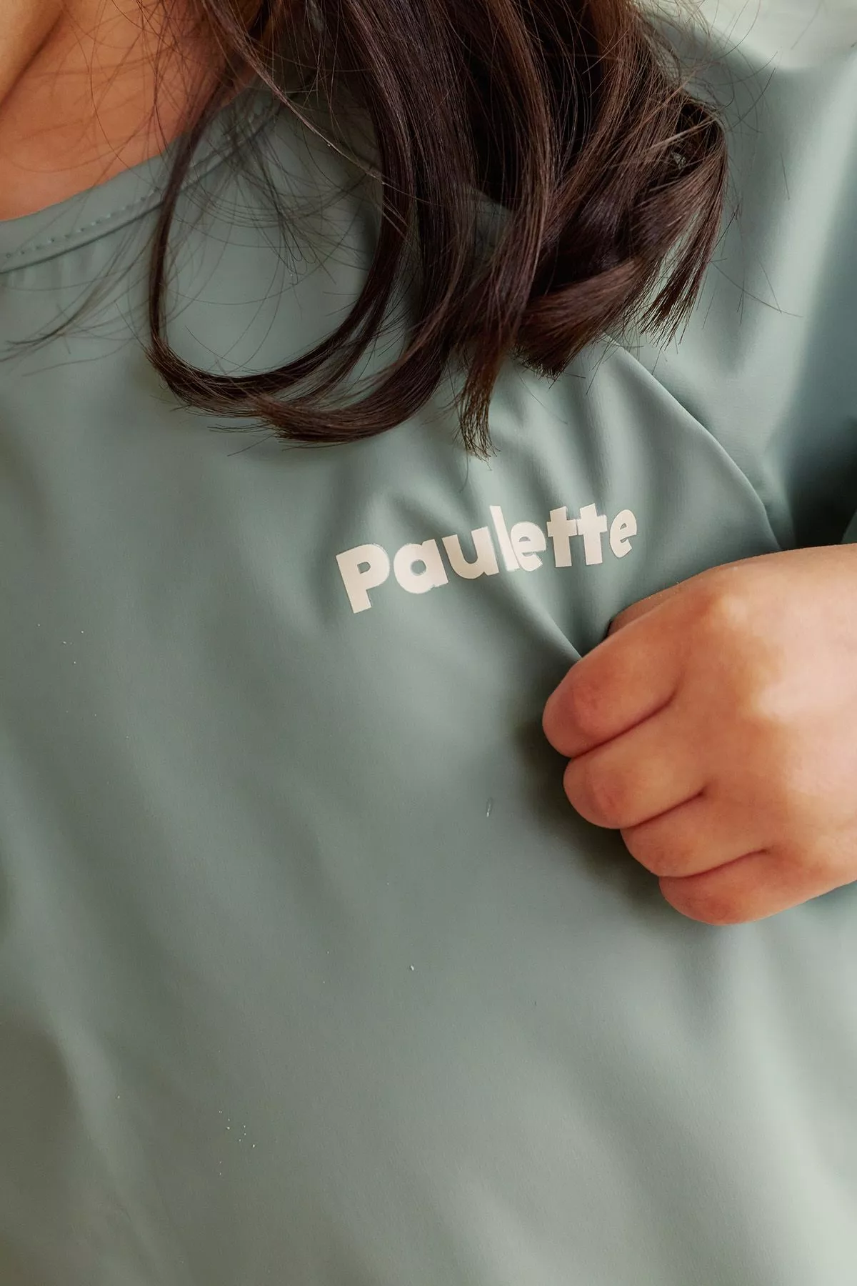 bavoir enduit à manches pour bébé personnalisable