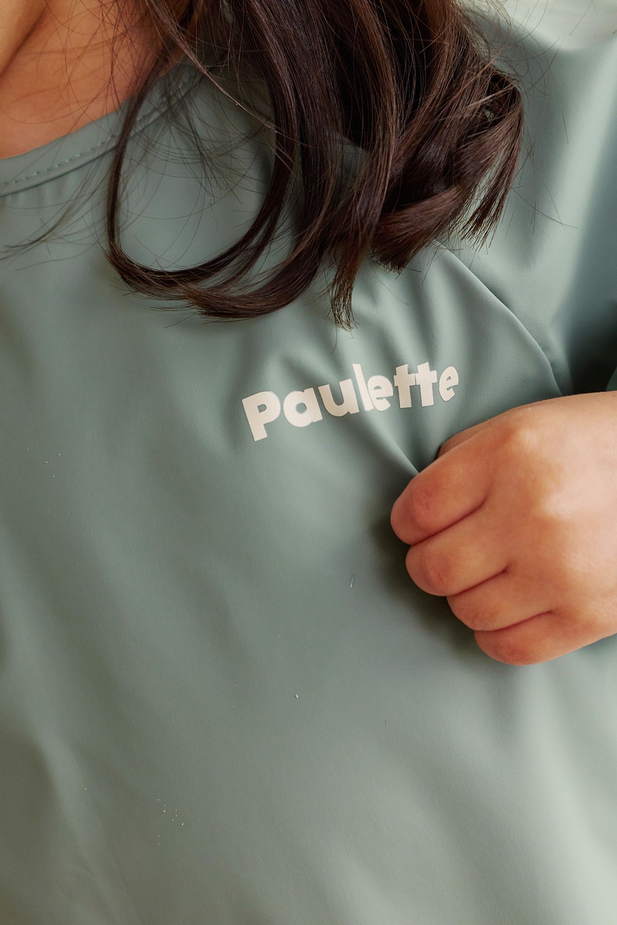 customizable coated sleeved bib for baby