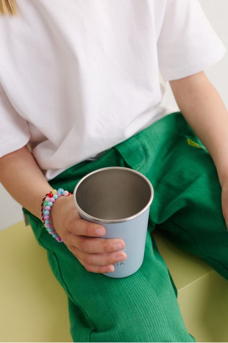 vaso infantil de acero inoxidable personalizable