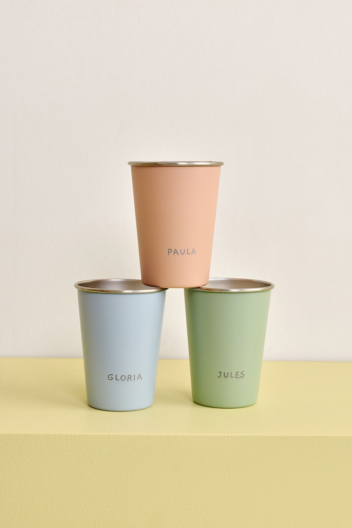 personalisable stainless steel children's cup