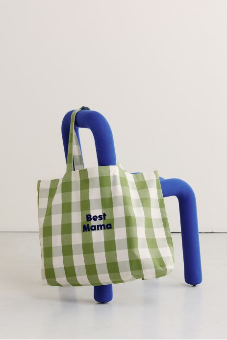 gran bolsa de tela personalizable a cuadros