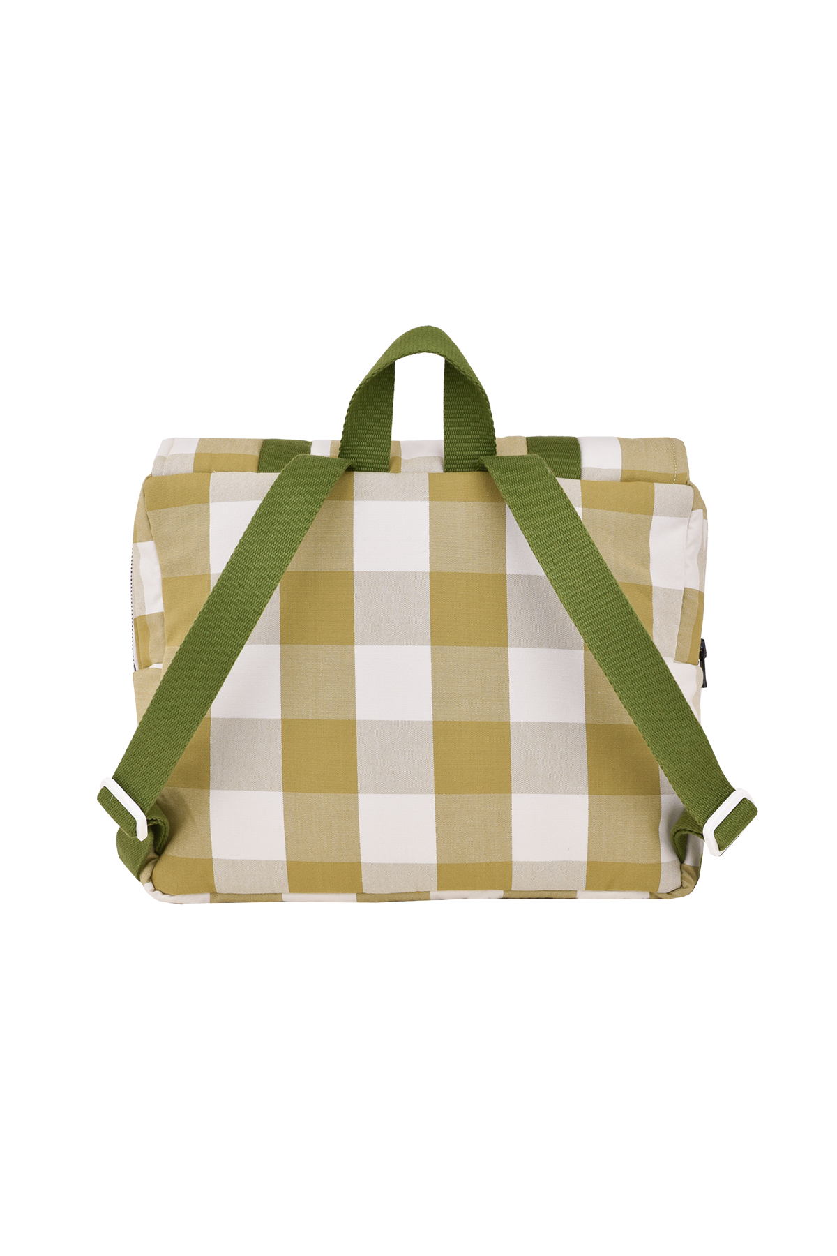 cartera escolar infantil de algodón a cuadros y personalizable