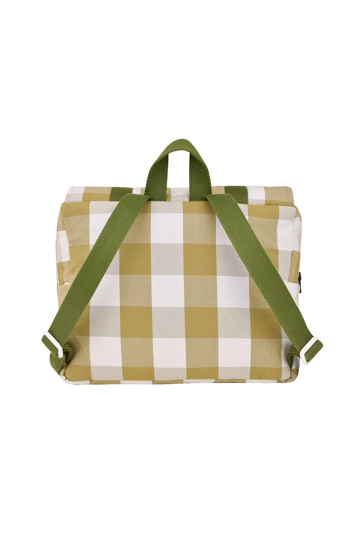 preschool backpack for children in checkered cotton, personalizable