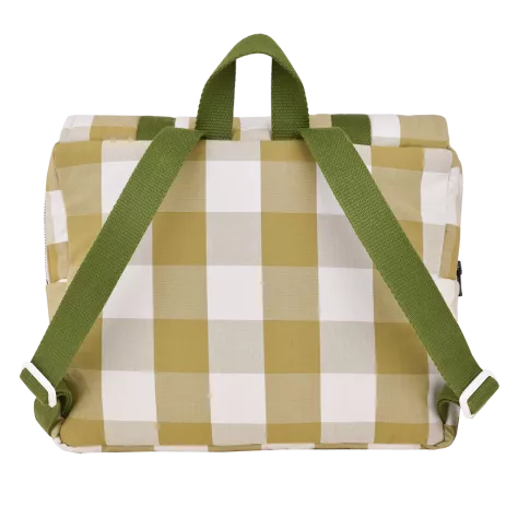 preschool backpack for children in checkered cotton, personalizable
