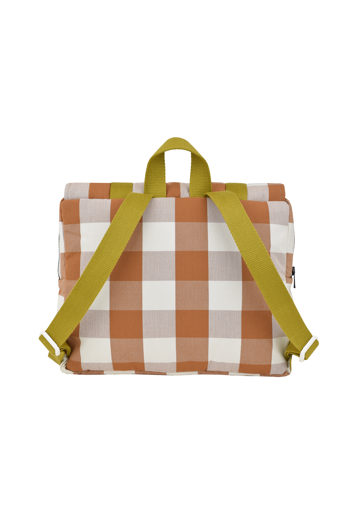 cartera escolar infantil de algodón a cuadros y personalizable