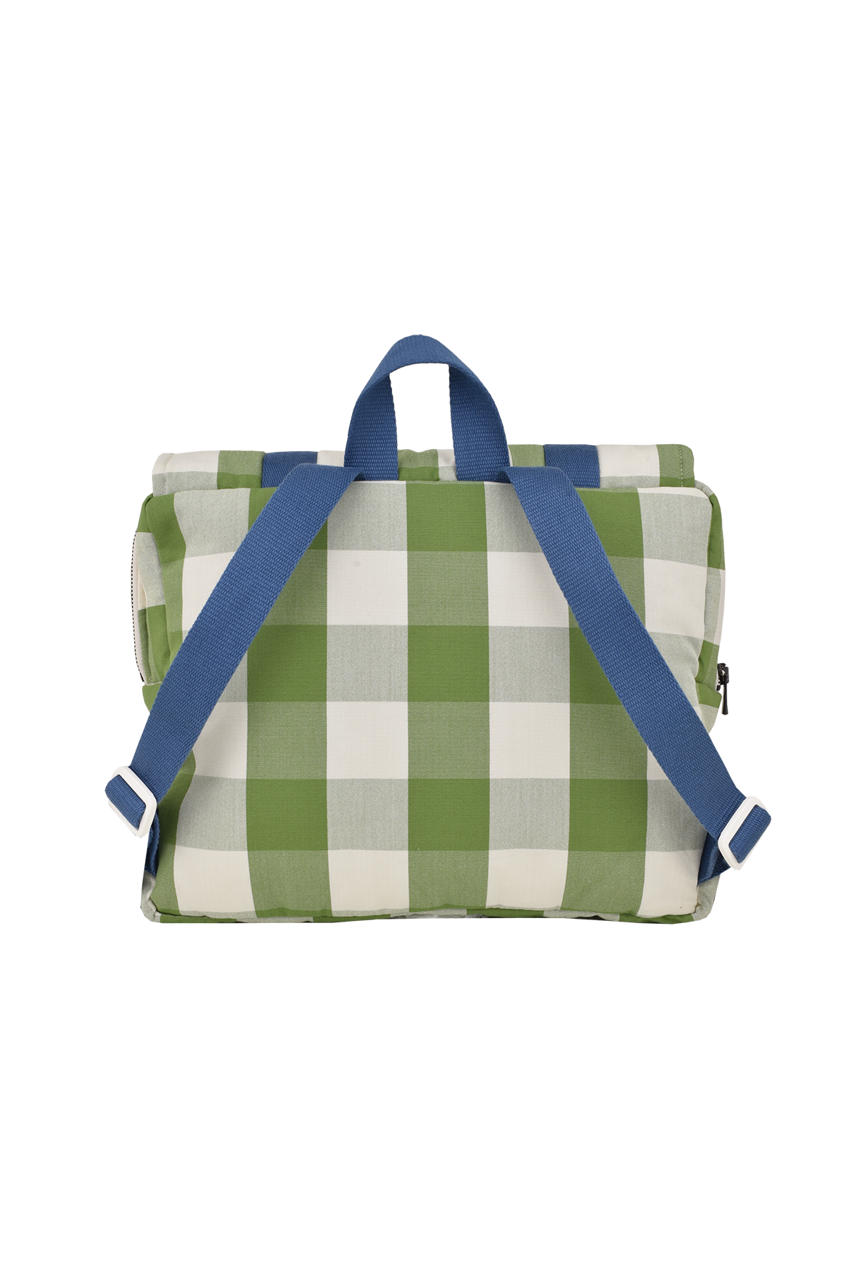 cartera escolar infantil de algodón a cuadros y personalizable