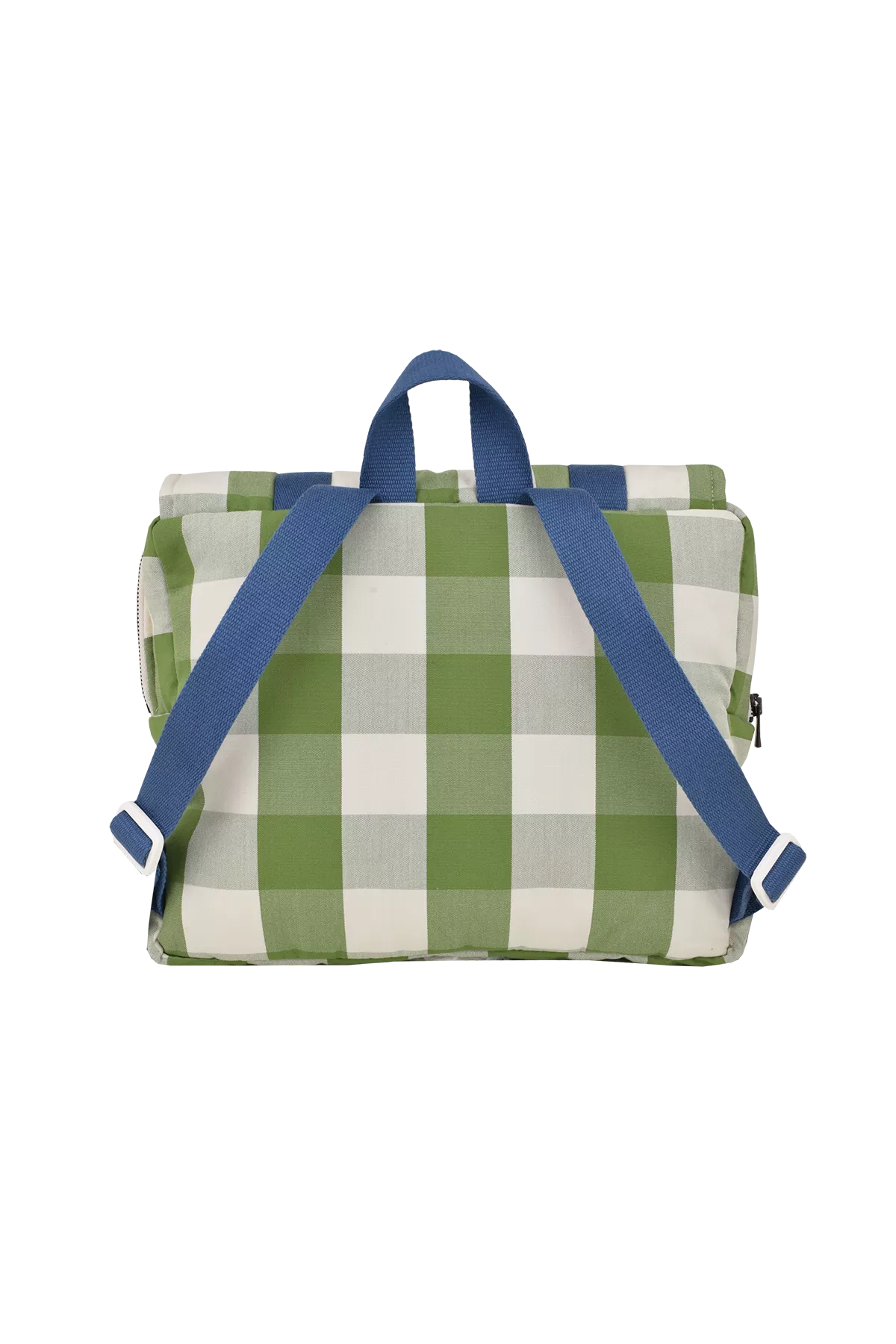 preschool backpack for children in checkered cotton, personalizable