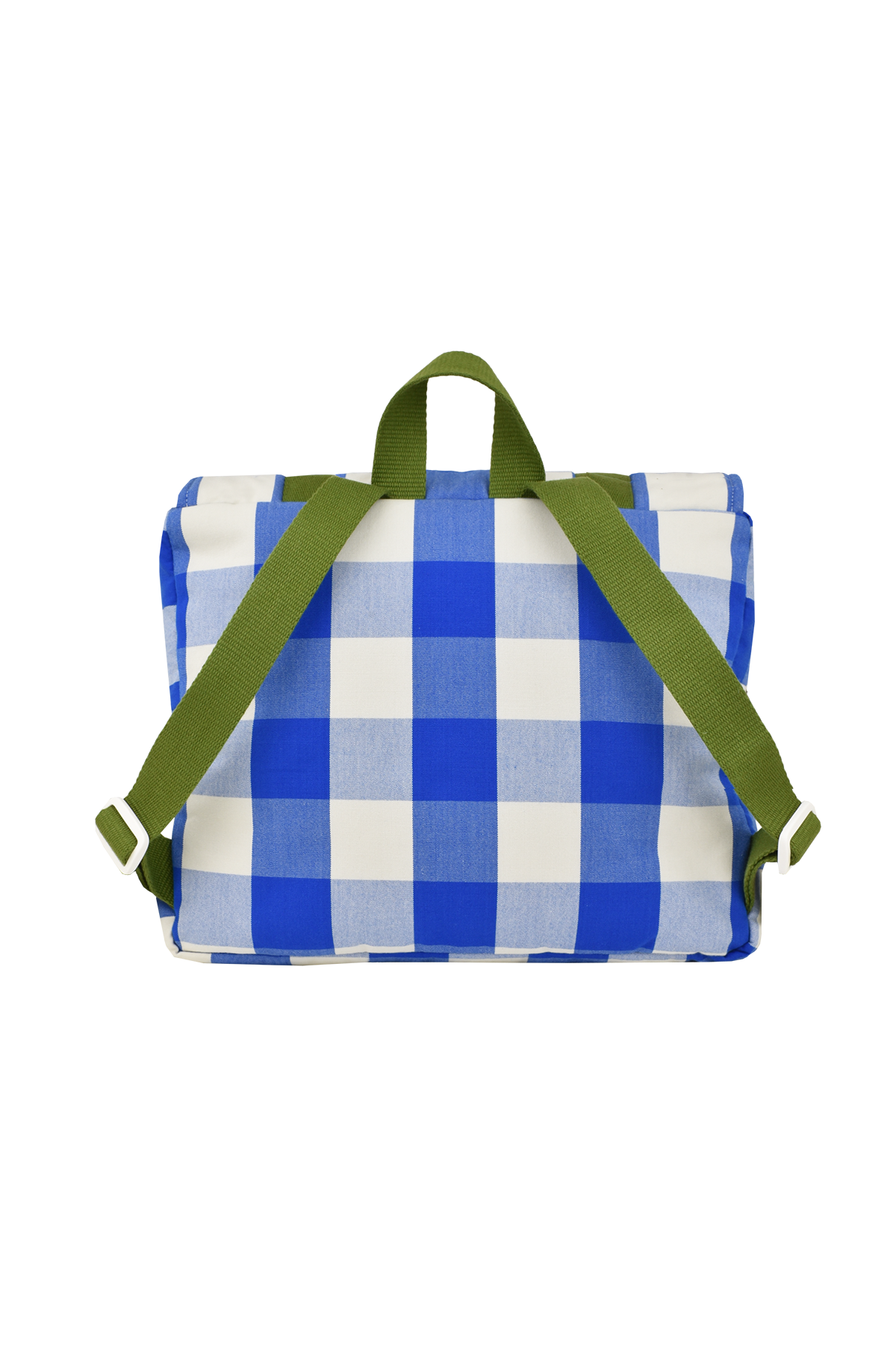 cartera escolar infantil de algodón a cuadros y personalizable