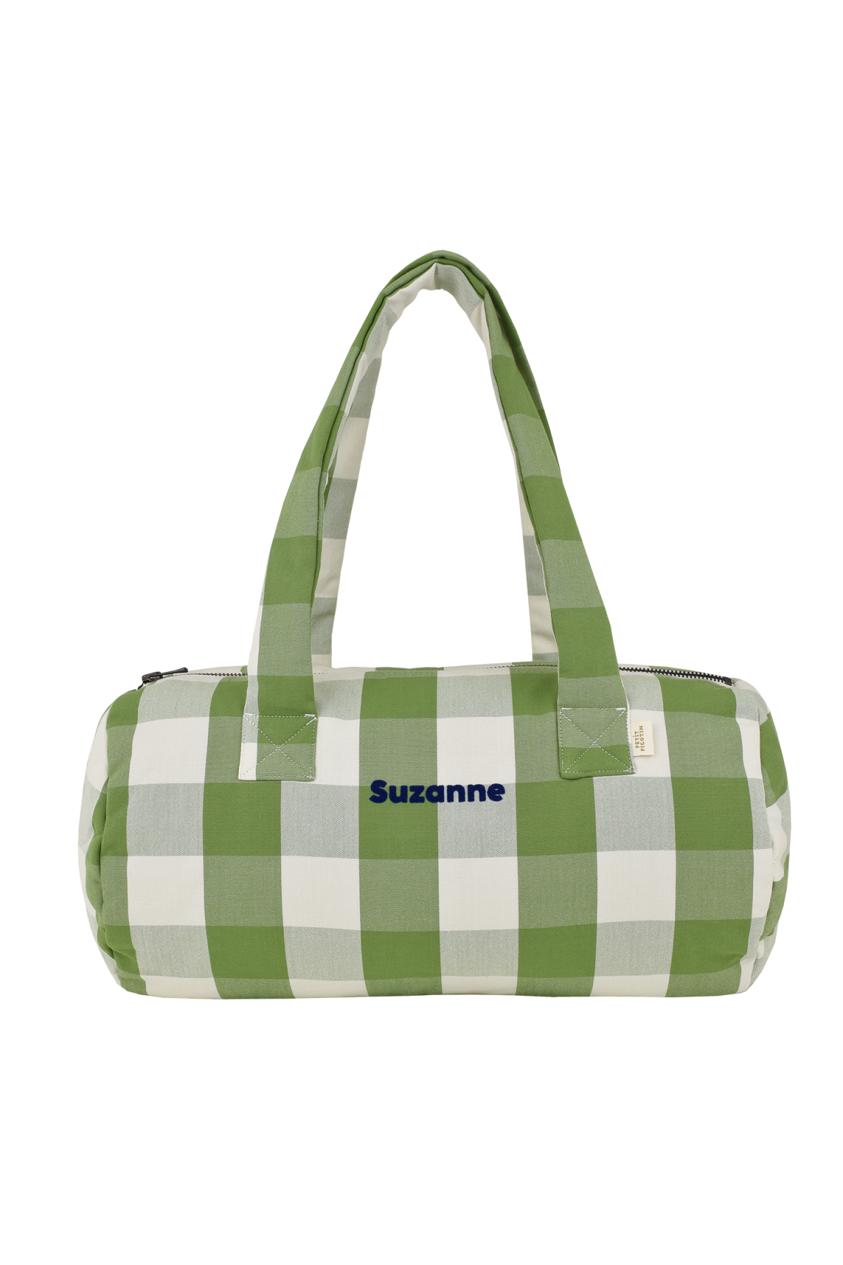 bolsa bowling infantil de algodón a cuadros personalizable