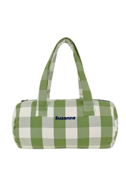 bolsa bowling infantil de algodón a cuadros personalizable