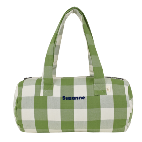 bolsa bowling infantil de algodón a cuadros personalizable