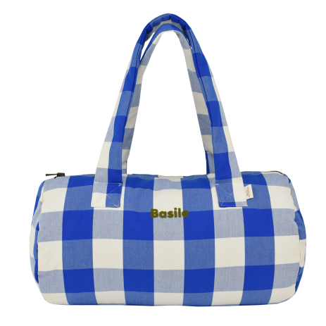 bolsa bowling infantil de algodón a cuadros personalizable