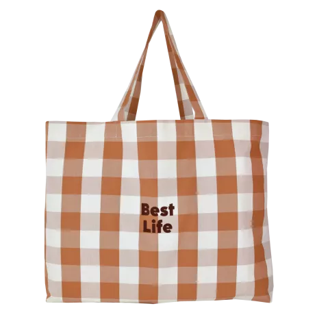 grand sac cabas personnalisable à carreaux