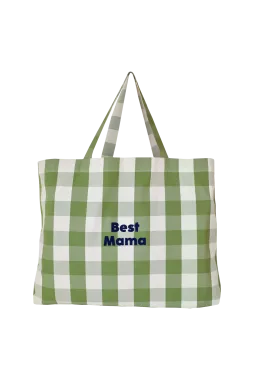 gran bolsa tote personalizable a cuadros