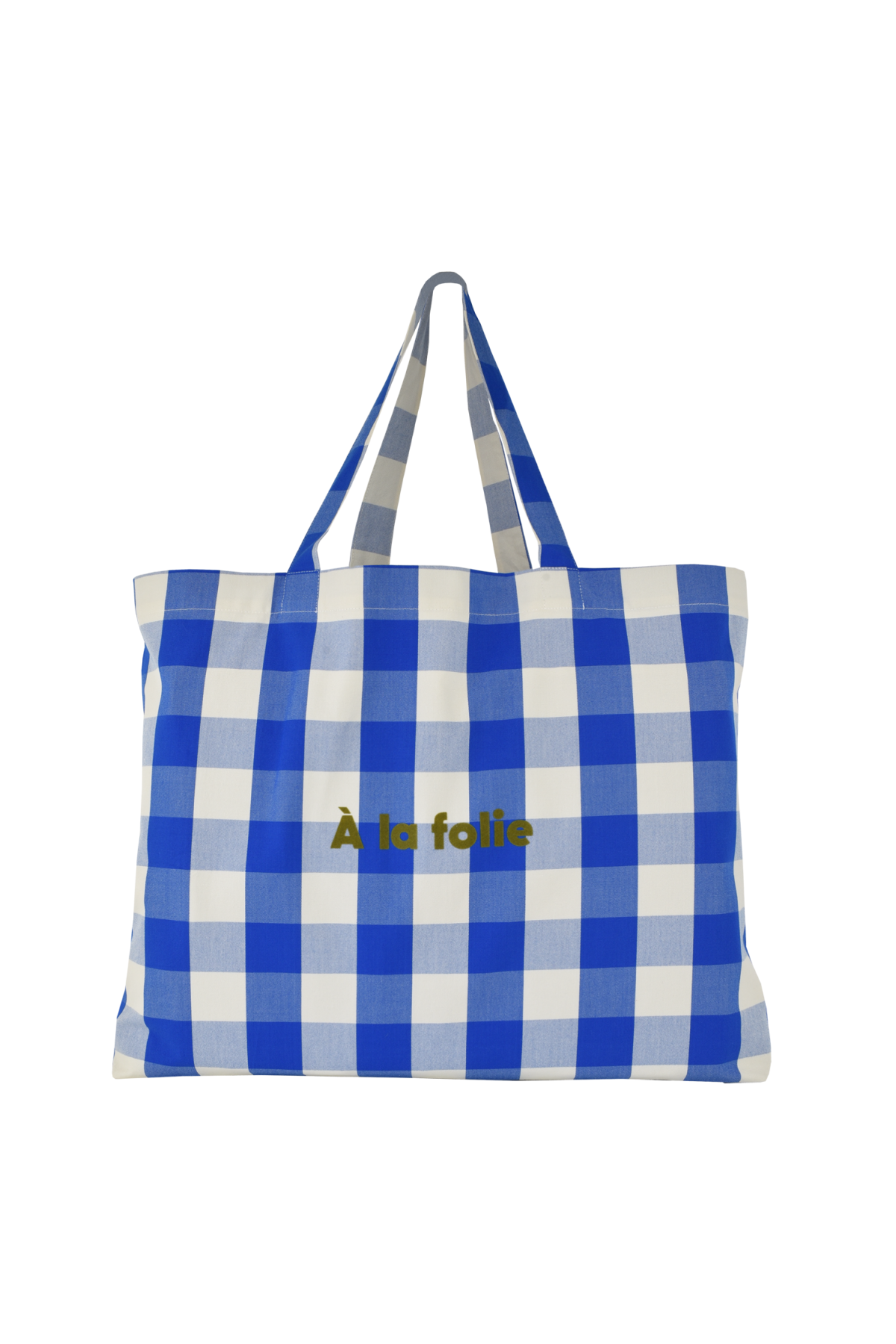 gran bolsa tote personalizable a cuadros