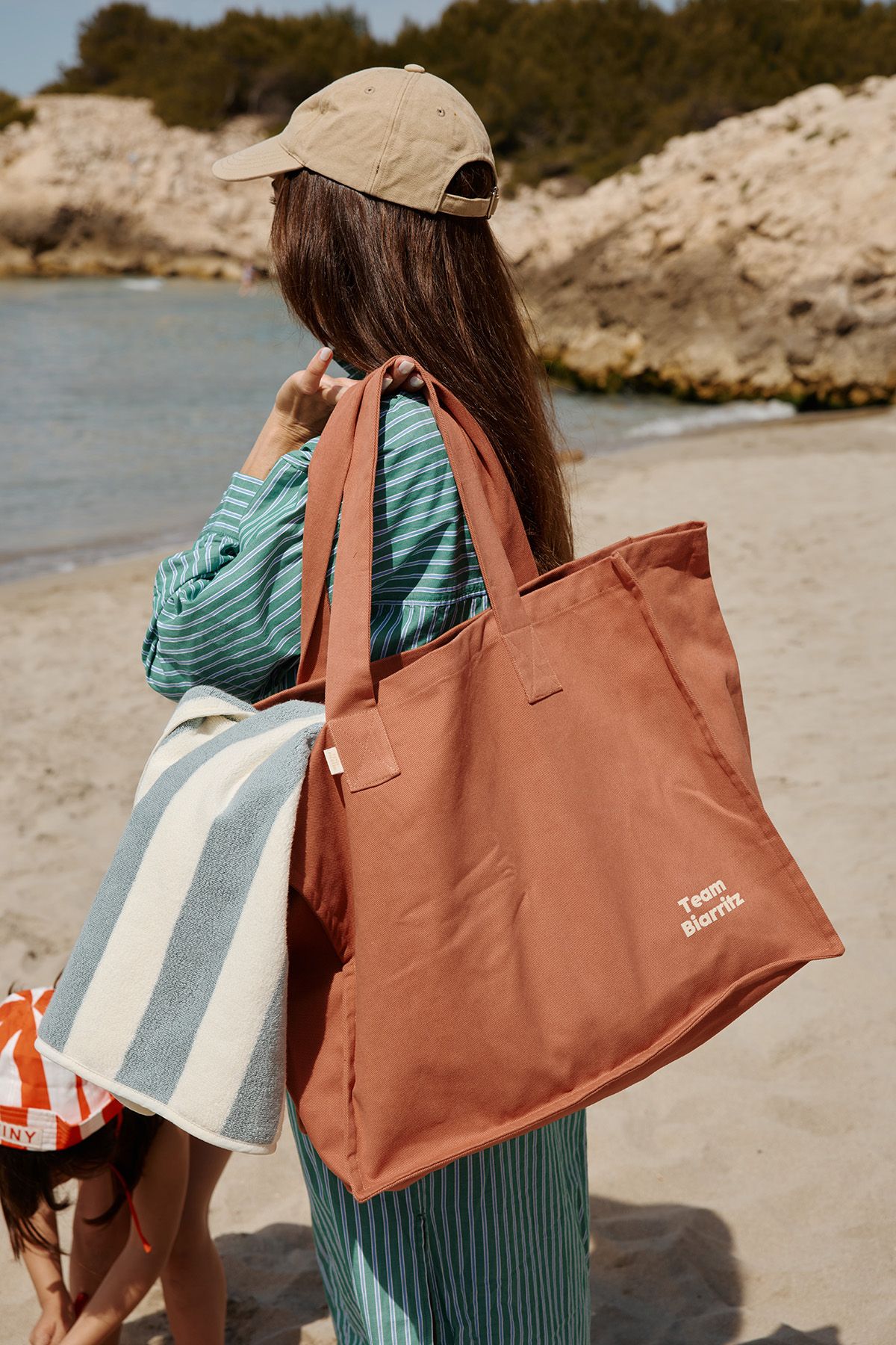 gran bolsa tote de algodón personalizada niño adulto