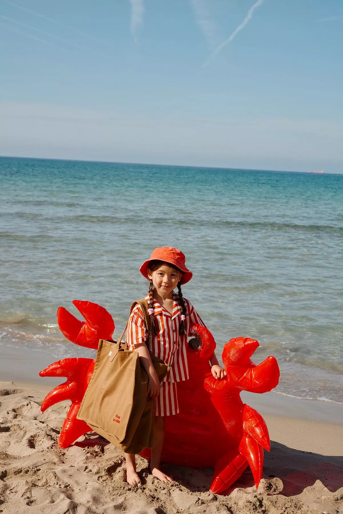 grand cabas en coton personnalisé enfant parent