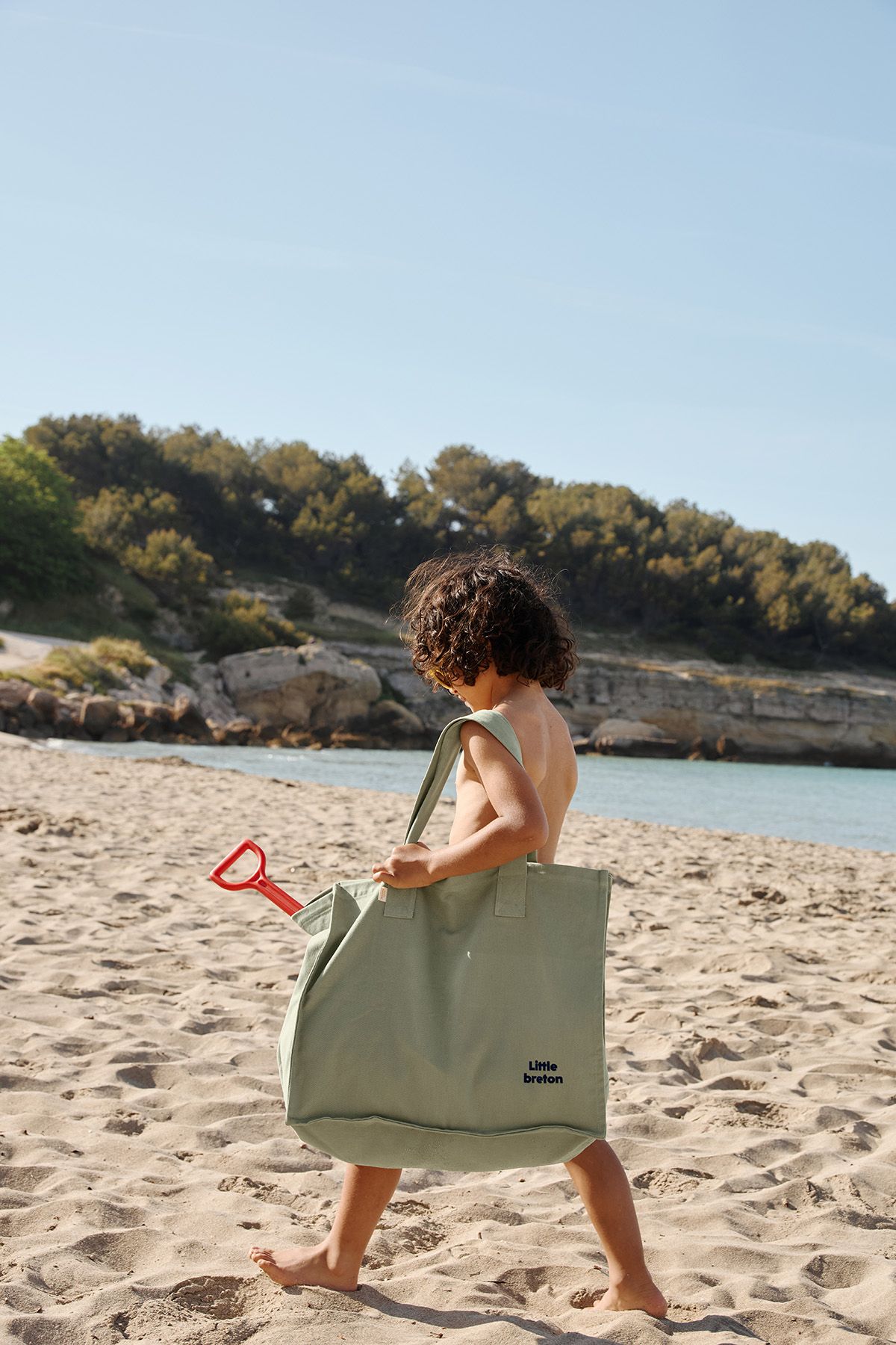 grand cabas en coton personnalisé enfant parent