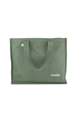 grand cabas en coton personnalisé enfant parent