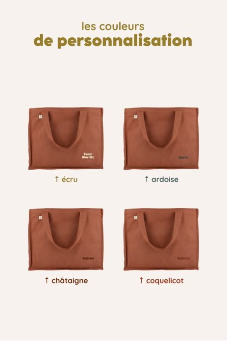 gran bolso de algodón personalizado para niño y adulto