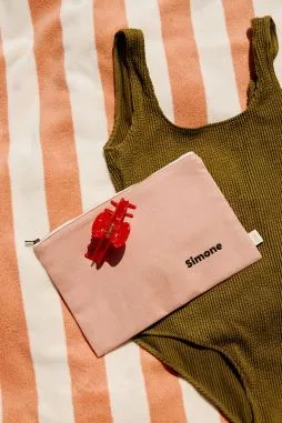 bolsa grande con cremallera de algodón personalizable
