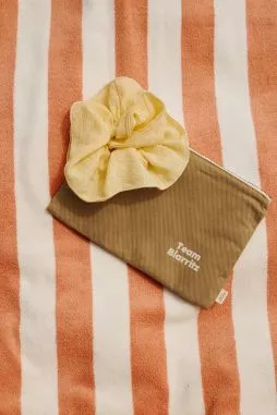 bolsa grande con cremallera de algodón personalizable