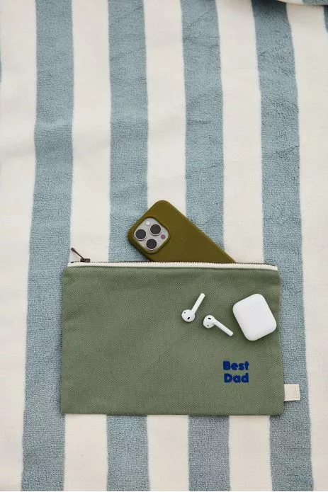 bolsa grande con cremallera de algodón personalizable