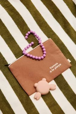 bolsa grande con cremallera de algodón personalizable