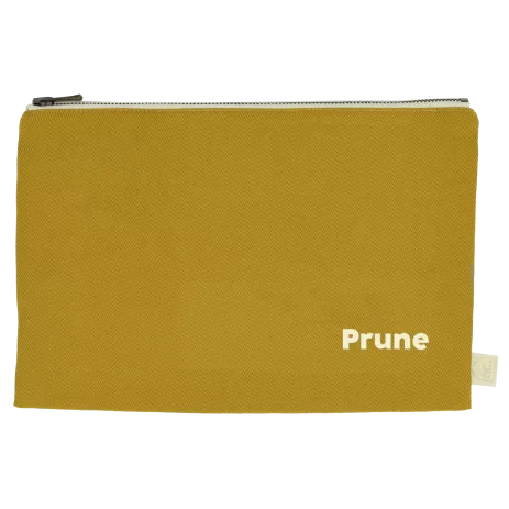 large personalizable zipped cotton pouch