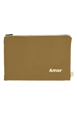 large personalizable zipped cotton pouch