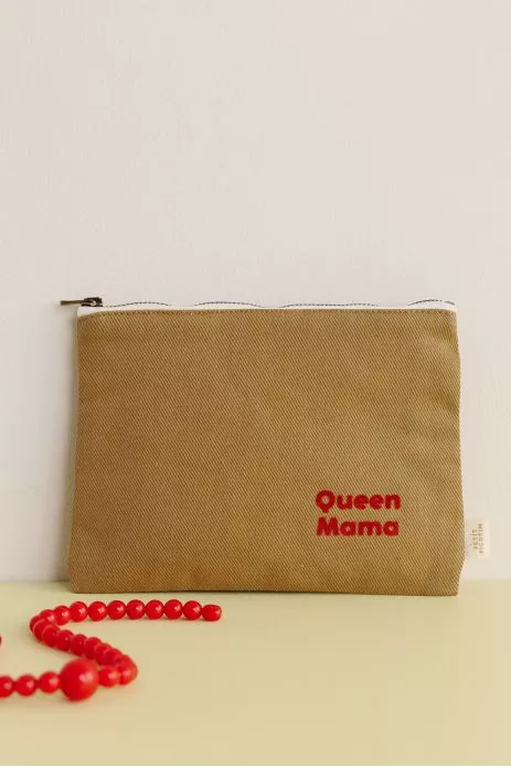 petite pochette unie avec zip à personnaliser