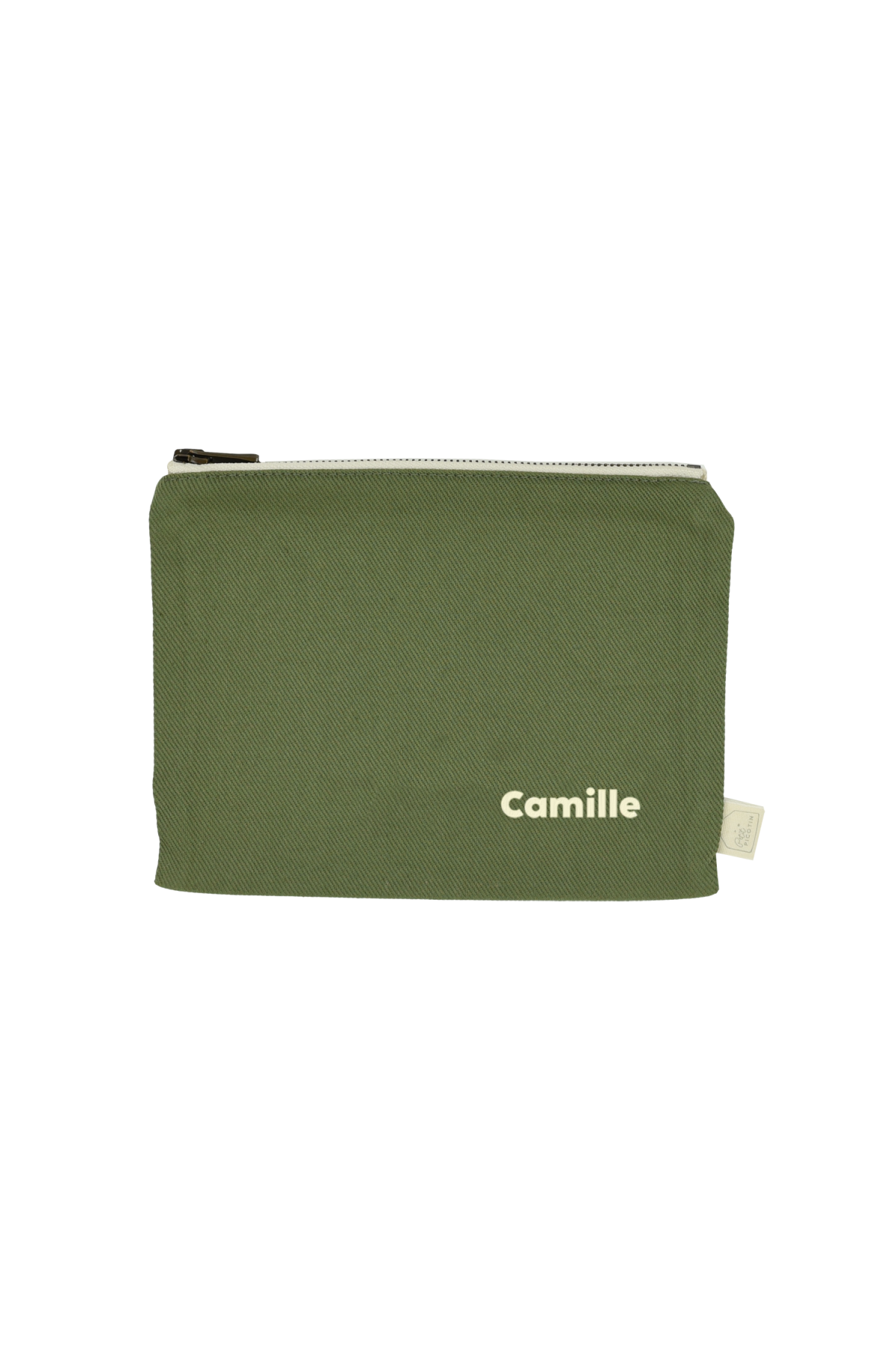 petite pochette unie avec zip à personnaliser
