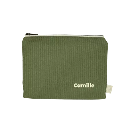 petite pochette unie avec zip à personnaliser