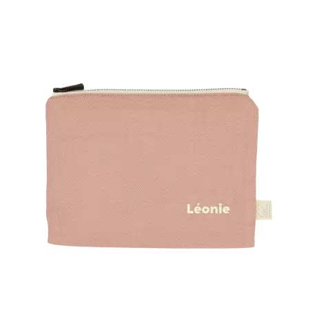 petite pochette unie avec zip à personnaliser