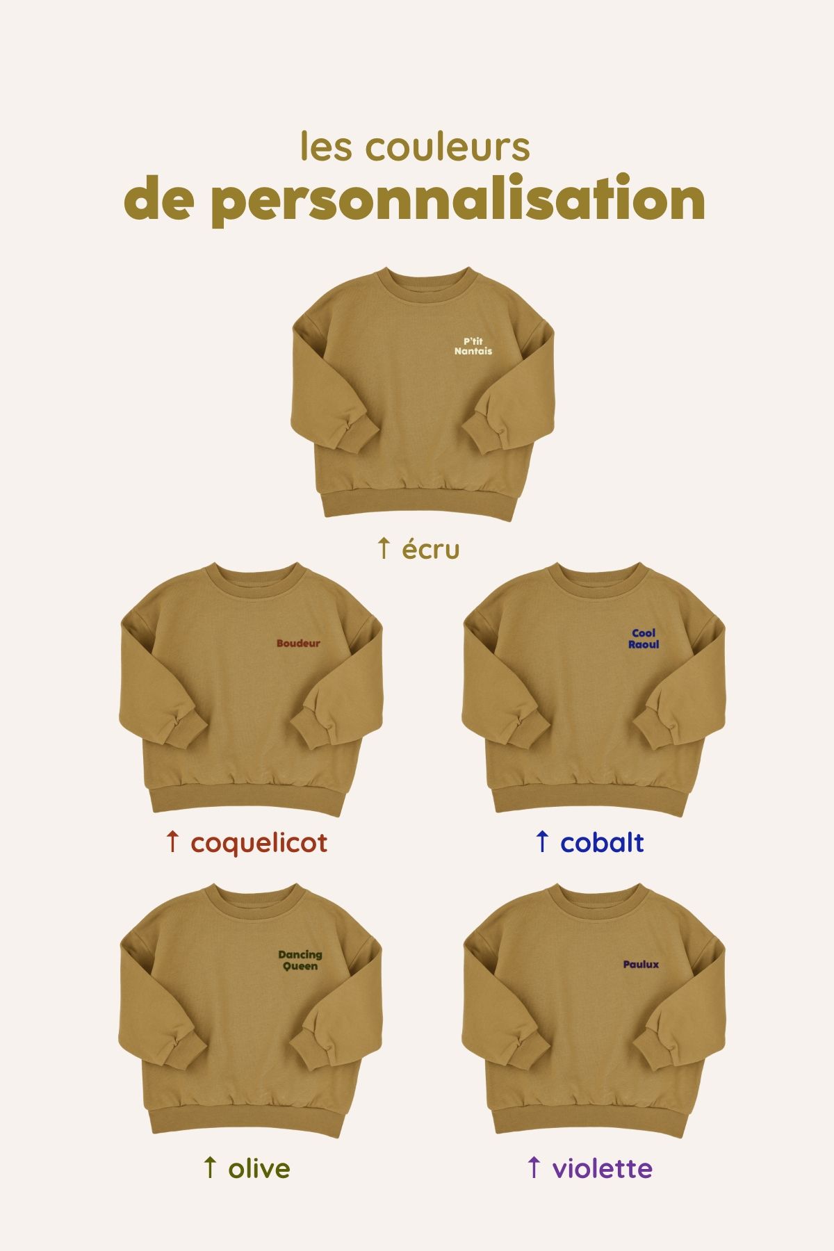 cute unisex plain cotton children's sweatshirt, personalizable