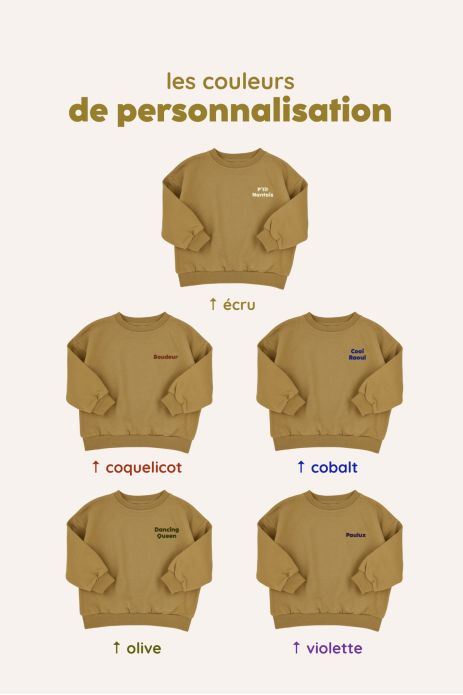 bonita sudadera infantil de algodón mixto liso personalizable