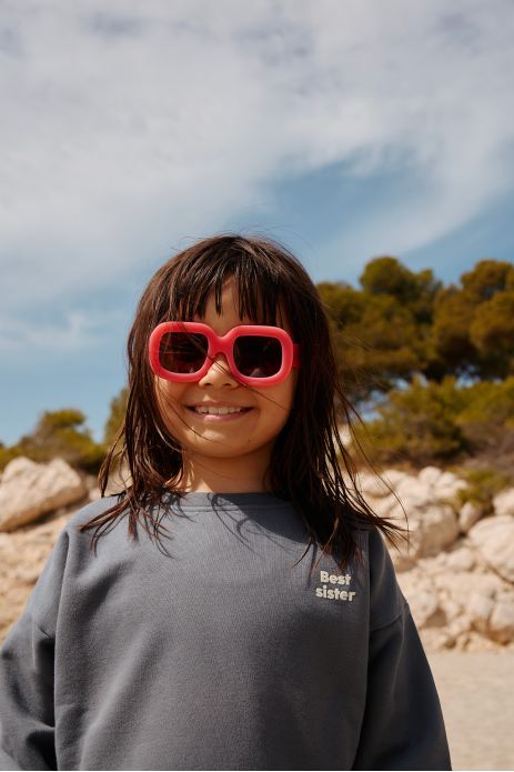 bonita sudadera infantil de algodón mixto liso personalizable