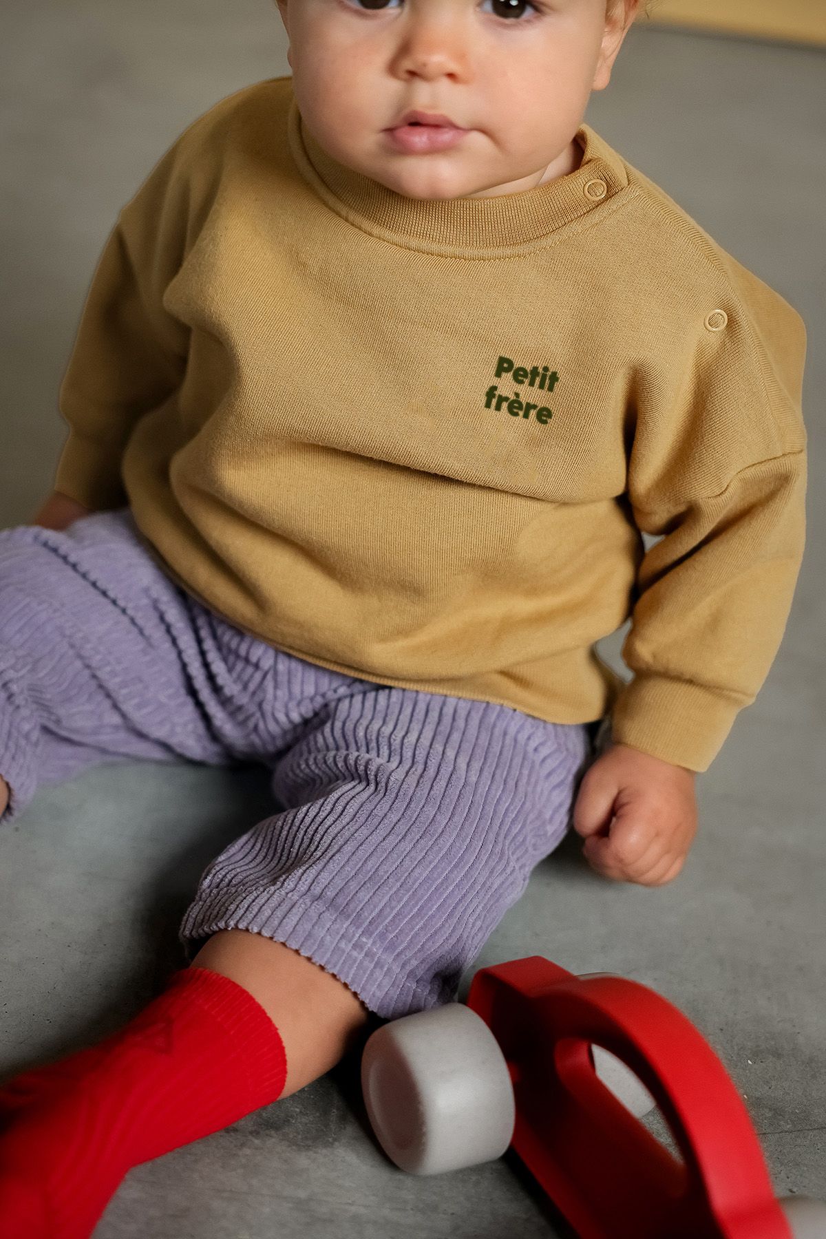 bonita sudadera infantil de algodón mixto lisa personalizable