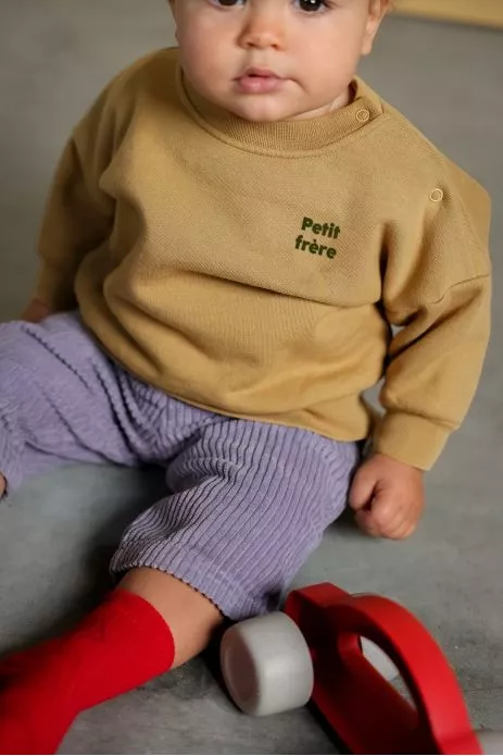 bonita sudadera infantil de algodón mixto lisa personalizable