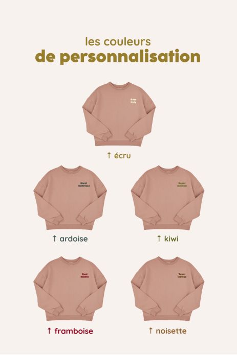 bonita sudadera lisa personalizable de algodón para mujer