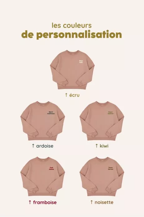 lovely plain personalizable cotton sweatshirt for women