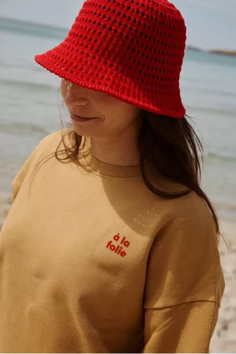 joli sweat uni personnalisable en coton pour femme