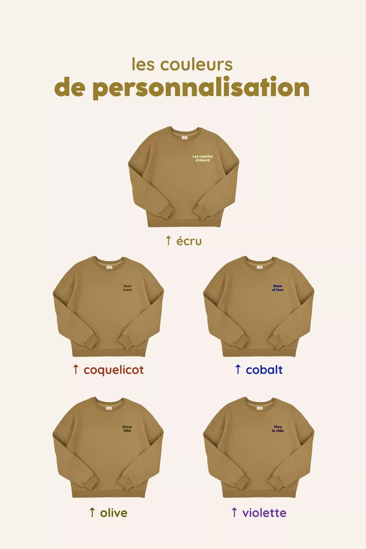 Bonita sudadera lisa de algodón personalizable para mujer