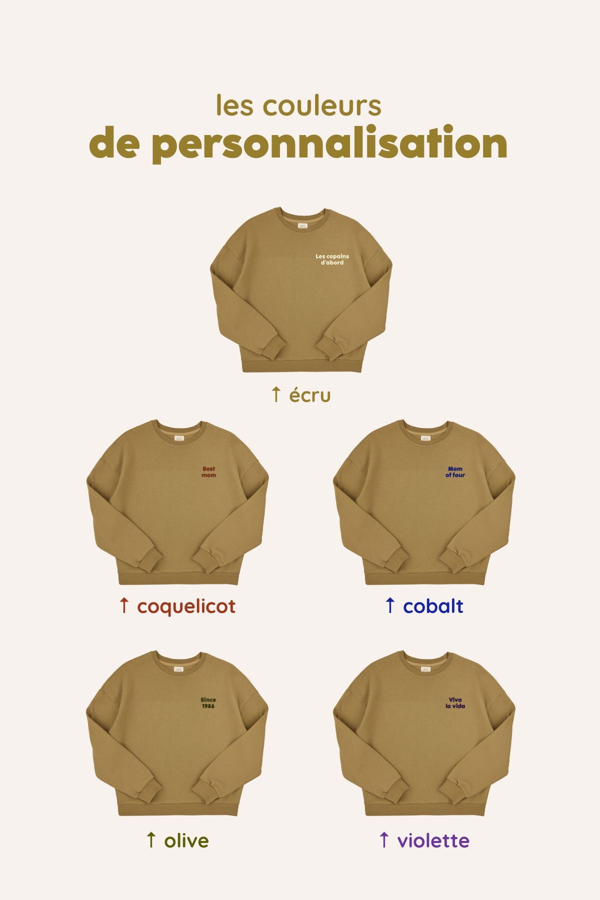Bonita sudadera lisa de algodón personalizable para mujer