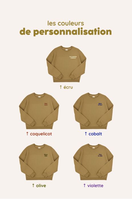 Bonita sudadera lisa de algodón personalizable para mujer