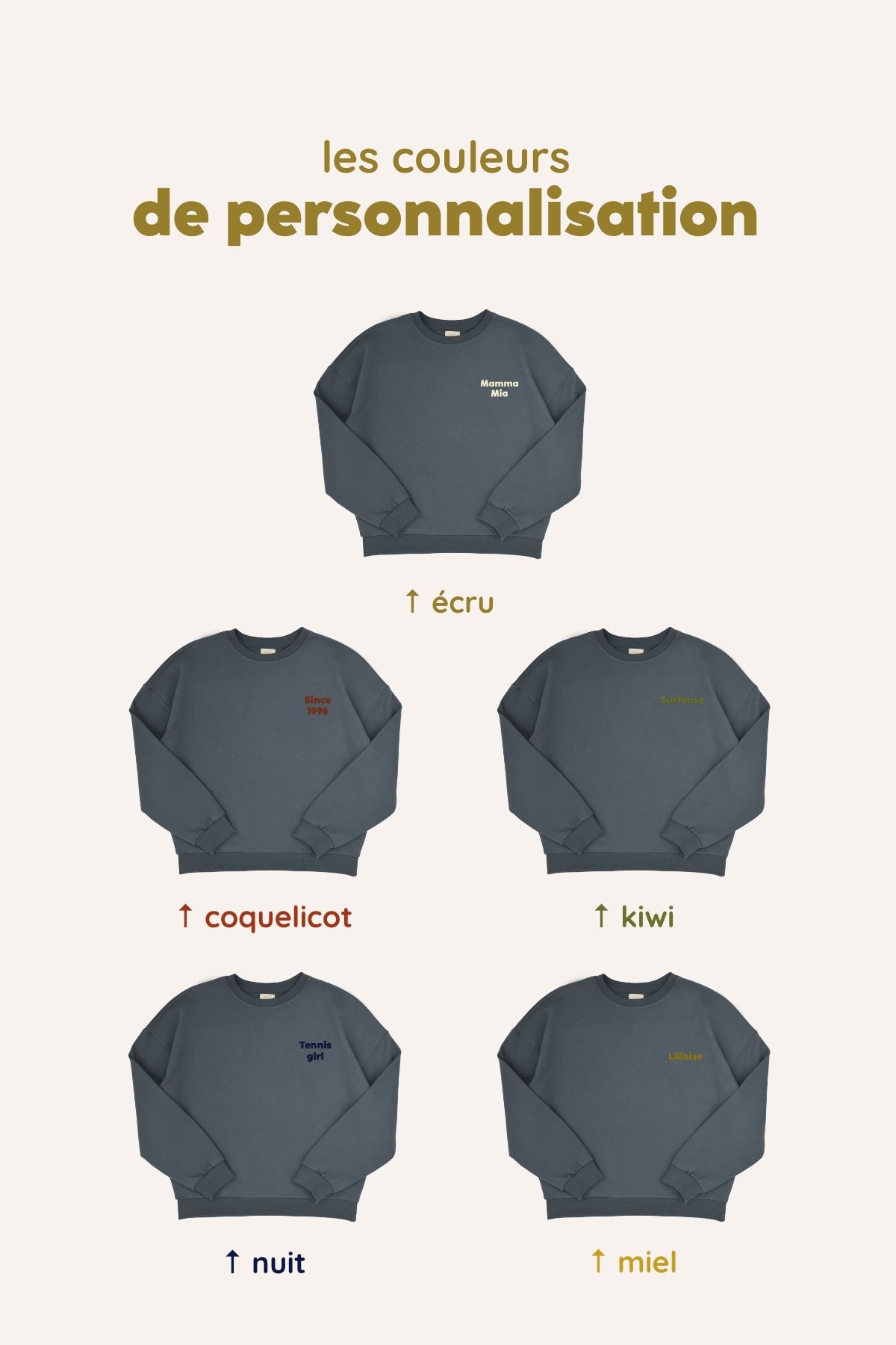lovely plain personalizable cotton sweatshirt for women