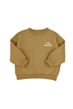 lovely plain personalizable mixed cotton children's sweatshirt