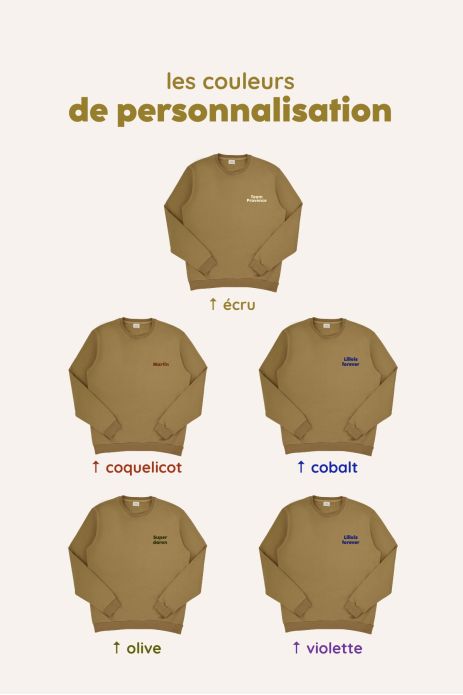 joli sweat coton homme personnalisable
